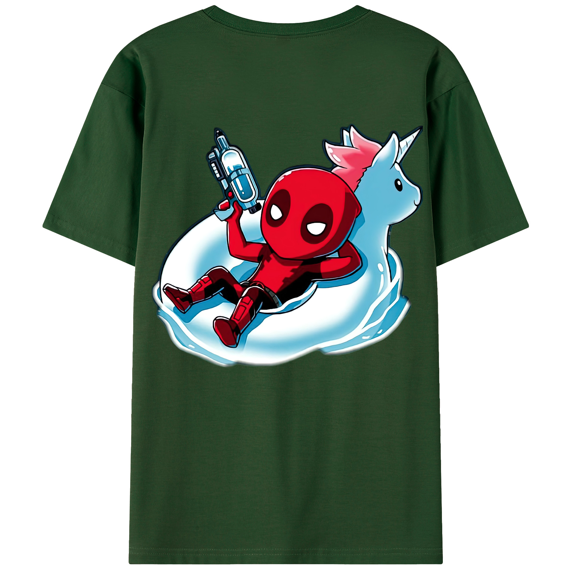 （画像用） Deadpool デッドプール 綿100％半袖Tシャツ（背面プリント）